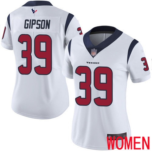 Houston Texans Limited White Women Tashaun Gipson Road Jersey NFL Football #39 Vapor Untouchable->youth nfl jersey->Youth Jersey